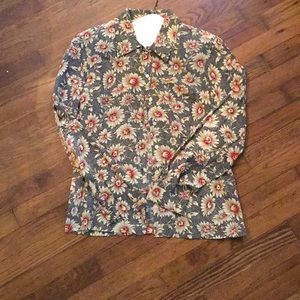 Floral silk blouse